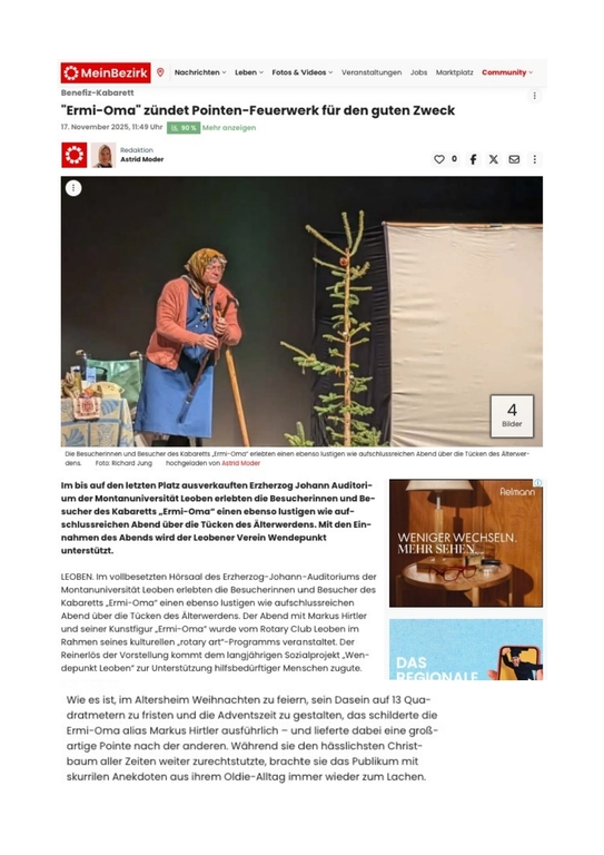 Ermi-Oma in Leoben: Wei(h)nachten (© Kern/ Astrid Moder)